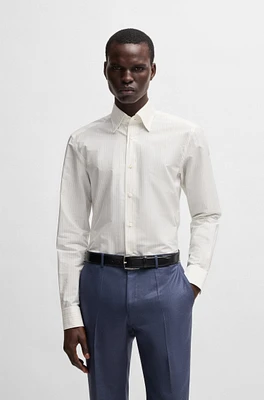 Slim-fit shirt striped Italian-made cotton