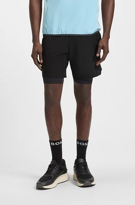 Active double-layer shorts quick-dry fabric