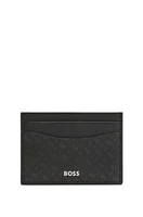 Monogrammed card holder with printed logo