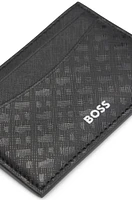 Monogrammed card holder with printed logo