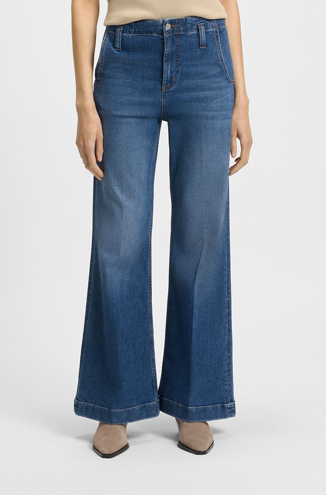 Regular-fit jeans mid-blue Italian stretch denim