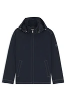 Packable hooded jacket water-repellent mixed fabrics