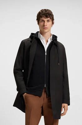 GORE-TEX® water-repellent tailored coat with concealed zipper