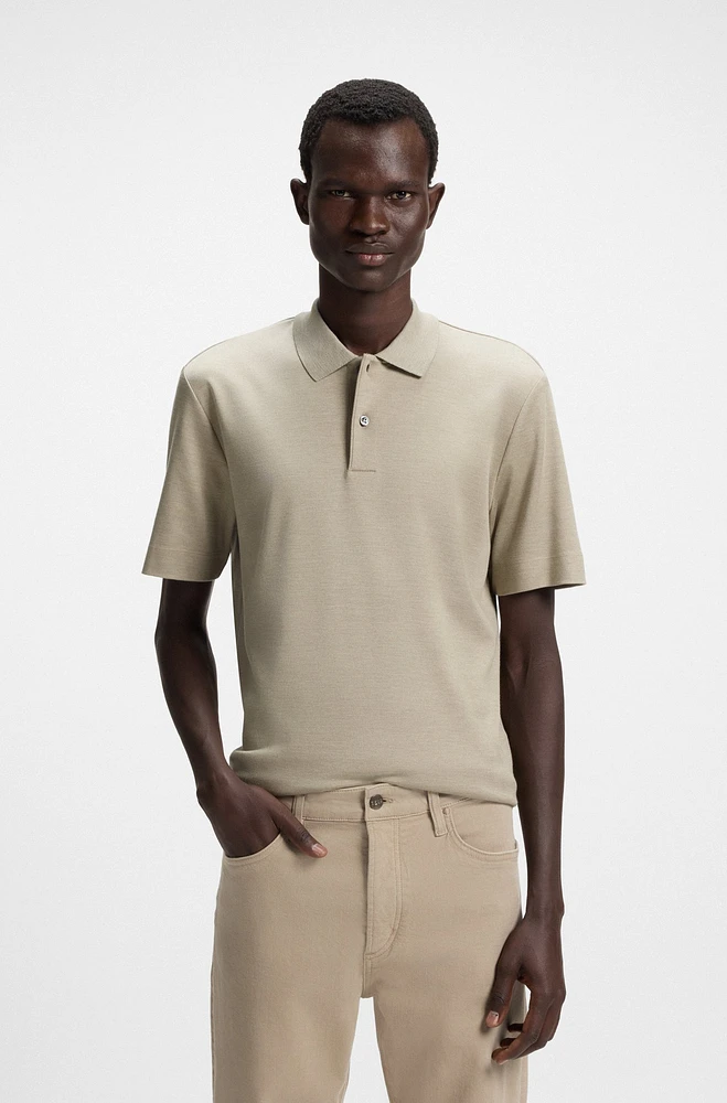 Regular-fit polo shirt mercerized cotton