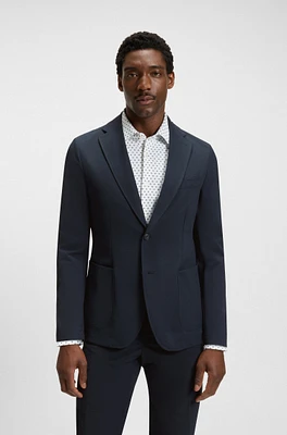 Packable slim-fit blazer water-repellent stretch fabric