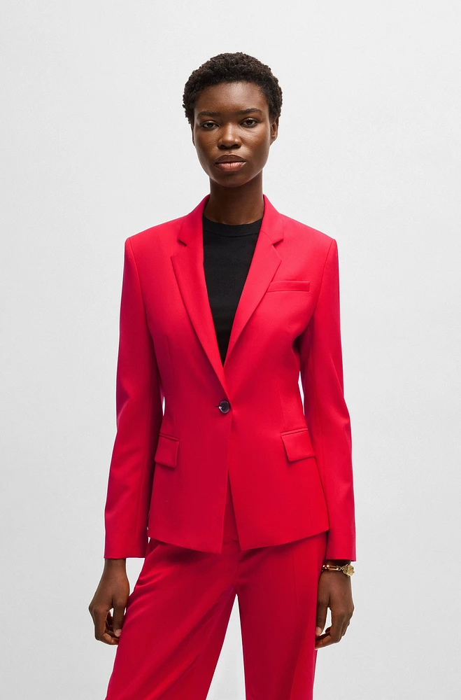 Slim-fit blazer wool