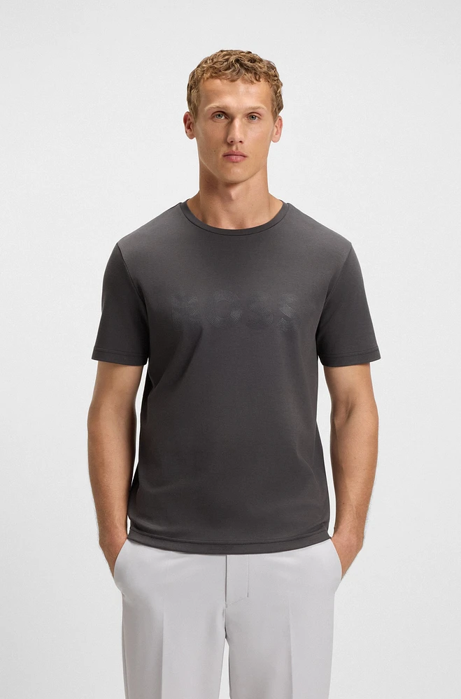 Pima-cotton T-shirt with gloss logo