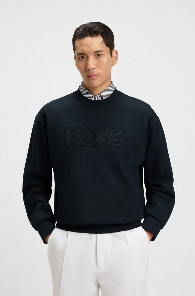 Cotton-terry sweatshirt with logo artwork