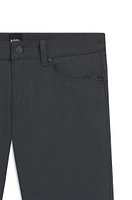 Delaware slim-fit trousers patterned stretch cotton