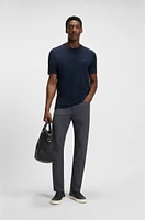 Delaware slim-fit trousers patterned stretch cotton