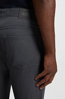 Delaware slim-fit trousers patterned stretch cotton