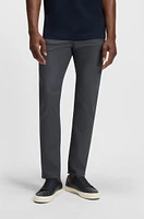 Delaware slim-fit trousers patterned stretch cotton