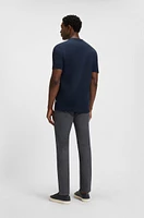 Delaware slim-fit trousers patterned stretch cotton