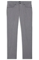 Delaware slim-fit trousers wrinkle-resistant dobby