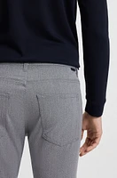 Delaware slim-fit trousers wrinkle-resistant dobby