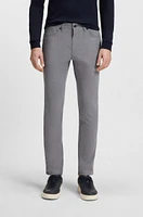 Delaware slim-fit trousers wrinkle-resistant dobby