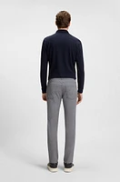 Delaware slim-fit trousers wrinkle-resistant dobby