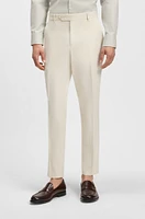 Machine-washable tapered-fit trousers stretch fabric