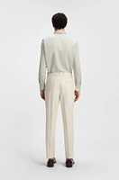 Machine-washable tapered-fit trousers stretch fabric