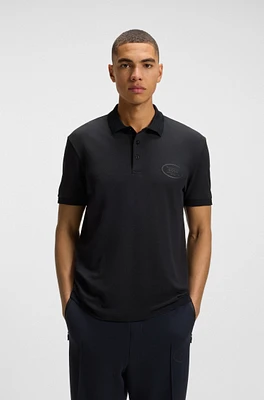 Polo shirt moisture-wicking stretch piqu