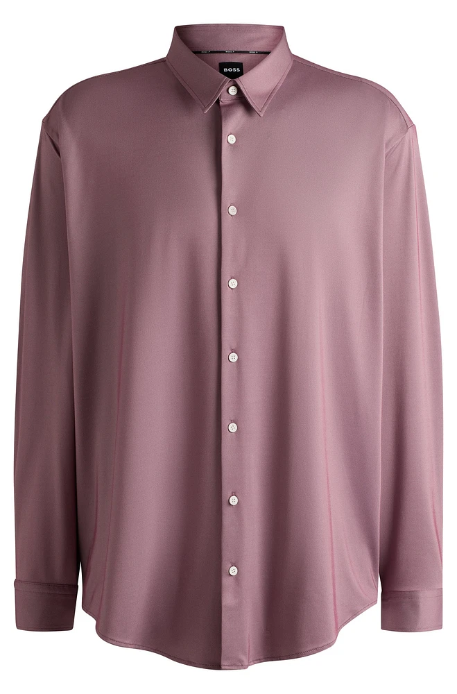 Slim-fit shirt performance-stretch fabric