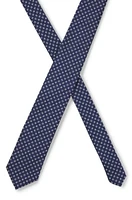 Silk-blend tie with jacquard pattern