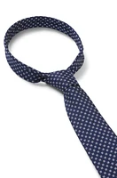 Silk-blend tie with jacquard pattern