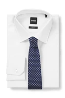 Silk-blend tie with jacquard pattern
