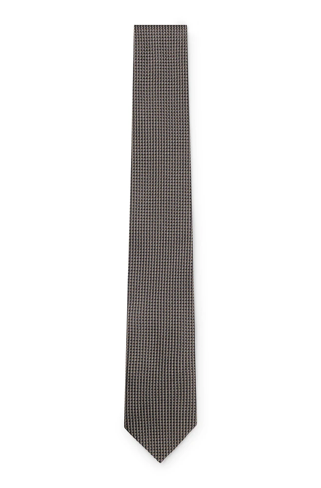 Silk tie with micro pattern