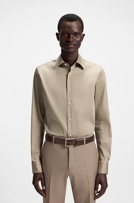 Slim-fit shirt Italian-made poplin