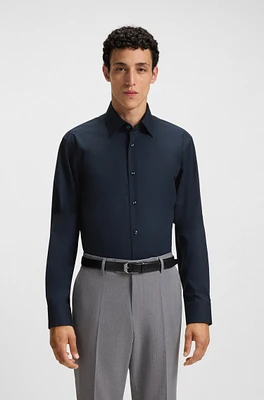 Regular-fit shirt easy-iron stretch-cotton poplin