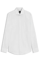 Slim-fit shirt patterned stretch cotton