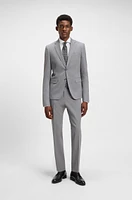 Slim-fit shirt patterned stretch cotton