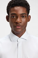 Slim-fit shirt patterned stretch cotton