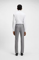 Slim-fit shirt patterned stretch cotton