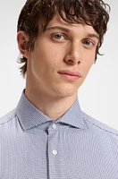 Slim-fit shirt structured cotton