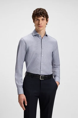Slim-fit shirt structured cotton