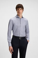 Slim-fit shirt structured cotton