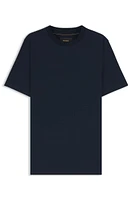 Cotton-silk T-shirt with Prince of Wales check