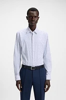 Slim-fit shirt printed performance-stretch jersey