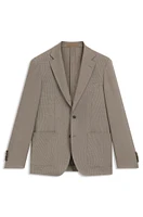 Slim-fit blazer virgin wool and silk