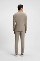 Slim-fit blazer virgin wool and silk