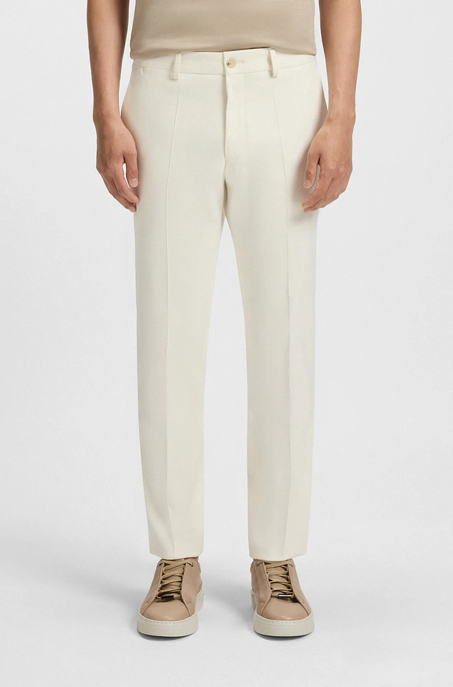 Slim-fit trousers stretch double-faced fabric