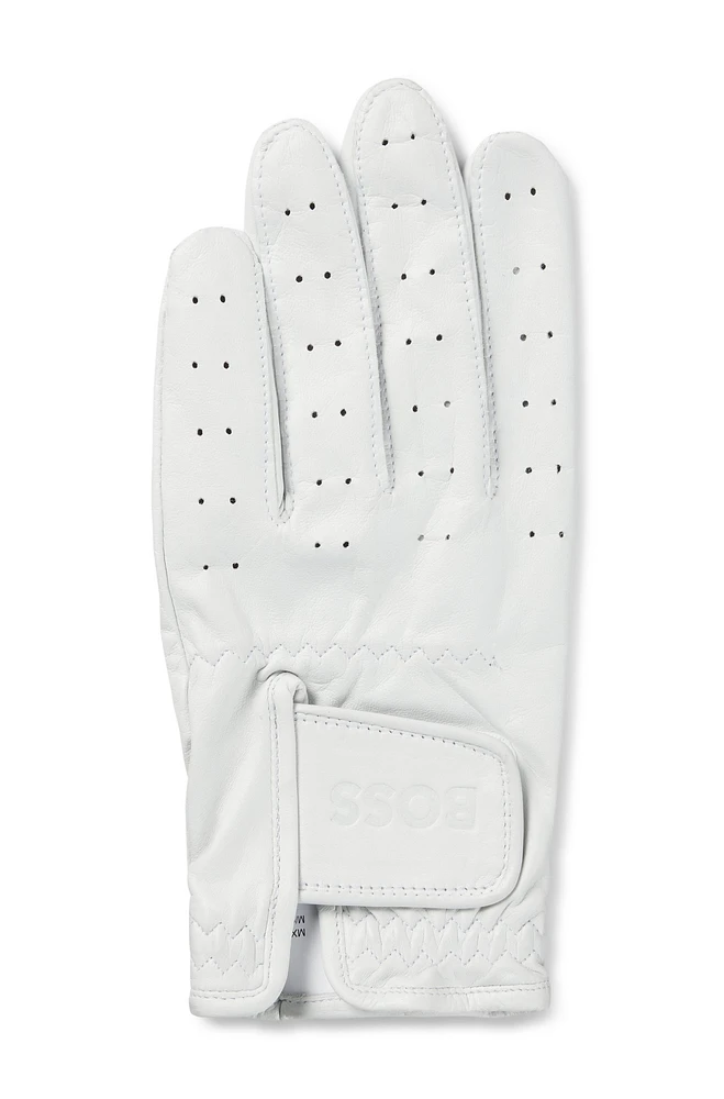 Nappa-leather gloves with lasered dots