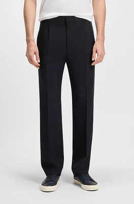 Relaxed-fit trousers melange wool