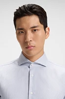 Slim-fit shirt wrinkle-resistant cotton dobby
