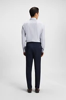 Slim-fit shirt wrinkle-resistant cotton dobby