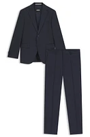Regular-fit suit striped virgin wool