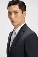 Regular-fit suit striped virgin wool