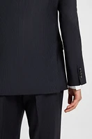 Regular-fit suit striped virgin wool